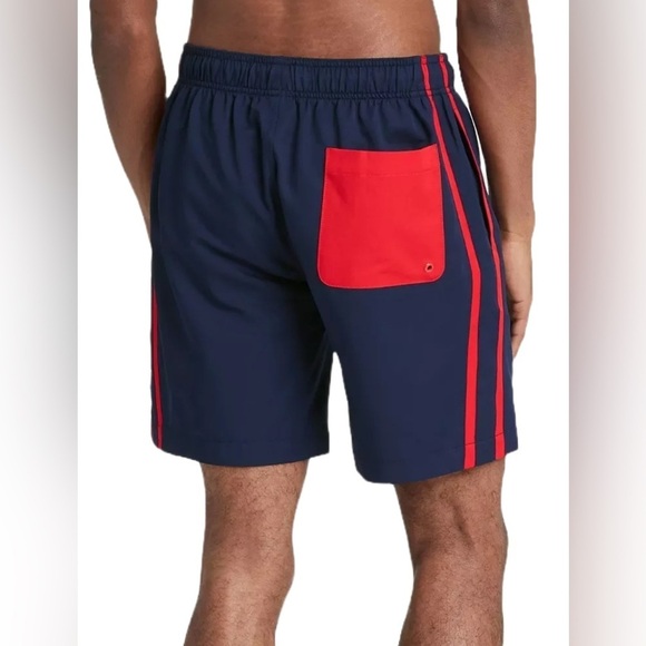 D19.15 Speedo Men's 8" Colorblock Swim Shorts - (Navy, Medium) - Picture 2 of 9